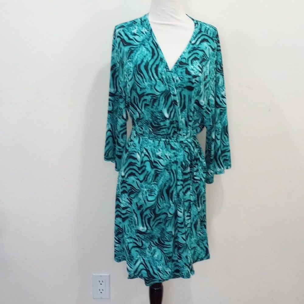 Josie Natori Kimono Sleeve Wrap Dress, Robe, Beach Cover Up - Size XL